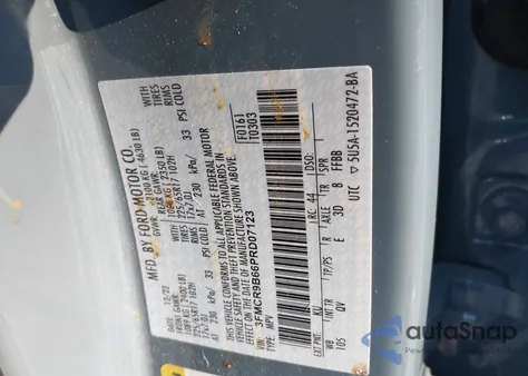 2023 Ford Bronco Sport Big Bend from USA, damaged, VIN 3FMCR9B66PRD07123